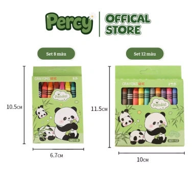 Bút màu sáp combo 5 hộp 8 màu CAPYBARA và PANDA - Quà cuối kỳ cho bé, 29.000 VND 3