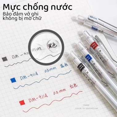 Bút Mực Gel M.Y DOMI 911A Ngòi 0.5mm Nhanh Khô Nút Trượt – Đỏ/Xanh/Đen 18.000 2 Bút Mực Gel M.Y DOMI 911A Ngòi 0.5mm Nhanh Khô Nút Trượt – Đỏ/Xanh/Đen 18.000 2