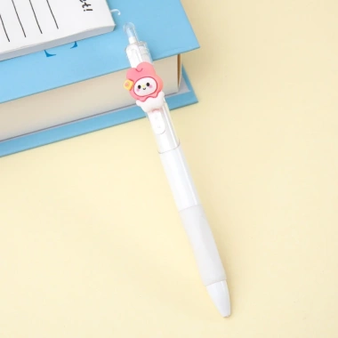 Bút Mực Gel Vỏ Trắng Cute, Mực Đen, Ngòi 0.5mm, Nhanh Khô - Giá 14.500