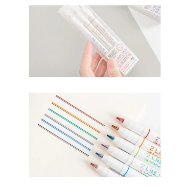 Bút mực hai ngòi double line 0.5mm Lalunavn A31 - Đa màu, thích hợp bullet journal, giảm còn 13.990₫ 7