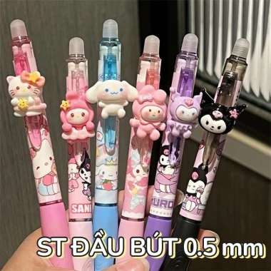 Bút mực xoá được ngòi 0.5mm - Gel xanh, viết êm tay, luyện chữ đẹp học sinh cấp 1 2