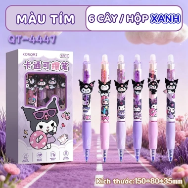 Bút mực xoá được ngòi 0.5mm - Gel xanh, viết êm tay, luyện chữ đẹp học sinh cấp 1 8