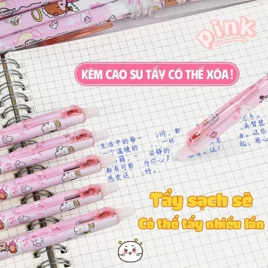 Bút mực xoá - Hộp 20 bút bi gel ngòi 0.5mm mực nước xanh đen, học sinh 92.000₫
