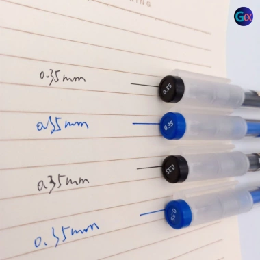 Bút Muji mực gel ngòi 0.5 va 0.35mm luyện viết Hán tự, nhanh khô không lem, giá 12.000 VND
