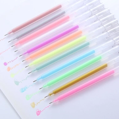 Bút Nhiều Màu Pastel 0.8mm 12 Màu Sáng, Ngòi Trơn, Khô Nhanh - Giá Ưu Đãi 44.160 VND 9