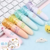 Bút nhớ dạ quang 6 cây hình bàn chân mèo, đánh dấu, kèm túi zip, 50.000₫