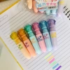 Bút nhớ dạ quang 6 cây hình bàn chân mèo, đánh dấu, kèm túi zip, 50.000₫ 2