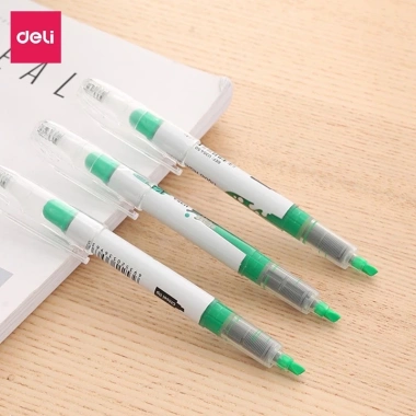 Bút nhớ Deli dòng dấu highlight 4 màu Hồng Xanh lá Cam Vàng EU35.440 giá 10.000₫