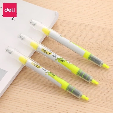 Bút nhớ Deli dòng dấu highlight 4 màu Hồng Xanh lá Cam Vàng EU35.440 giá 10.000₫