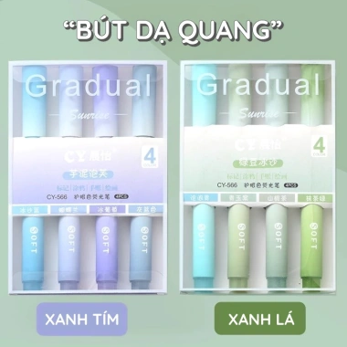 Bút Nhớ Highlight Gradual Pastel - Bộ bút pastel học sinh trang trí sổ, giảm 17% 7