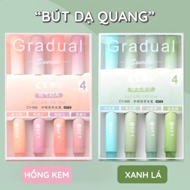 Bút Nhớ Highlight Gradual Pastel - Bộ bút pastel học sinh trang trí sổ, giảm 17% 9
