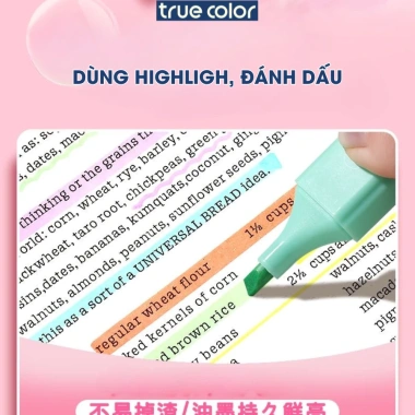 Bút nhớ highlight pastel dạ quang - Đánh dấu nhanh, học sinh, văn phòng, 32.000₫ 4