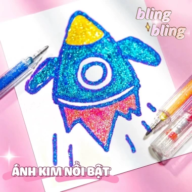 Bút Nhũ Kim Tuyến Lấp Lánh 12 Màu - Highlight Sáng Tạo Cho Bullet Journal, Học Sinh, Văn Phòng - Giá 90.500₫ 5