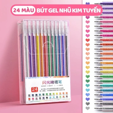 Bút Nhũ Kim Tuyến Lấp Lánh 12 Màu - Highlight Sáng Tạo Cho Bullet Journal, Học Sinh, Văn Phòng - Giá 90.500₫ 10