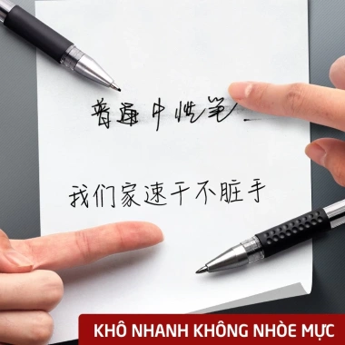 Bút Nước Mực Đen Ngòi 0.5mm - Bút Bi Gel, Thiết Kế Gọn, Mực Ra Đều Không Lem 18.000 5