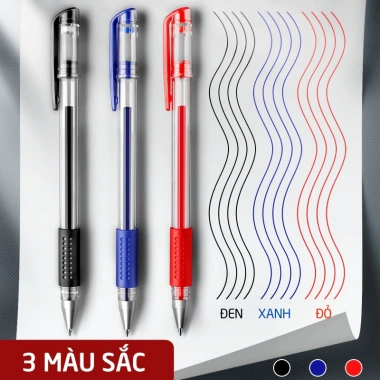 Bút Nước Mực Đen Ngòi 0.5mm - Bút Bi Gel, Thiết Kế Gọn, Mực Ra Đều Không Lem 18.000 6