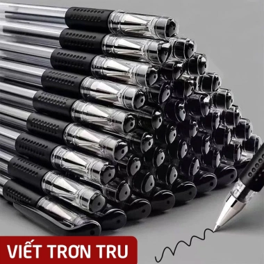 Bút Nước Mực Đen Ngòi 0.5mm - Bút Bi Gel, Thiết Kế Gọn, Mực Ra Đều Không Lem 18.000 7