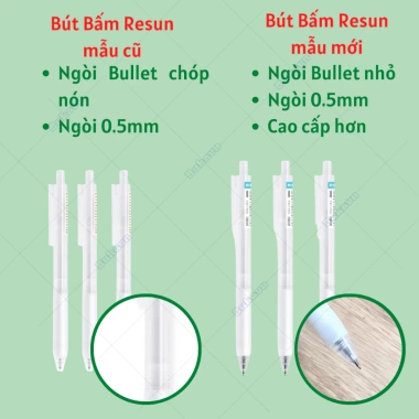Bút Resun Buka Gel 0.5mm Mực Đen - Viết Sổ Muji, Văn Phòng Phẩm Giá 19.500 VND 2
