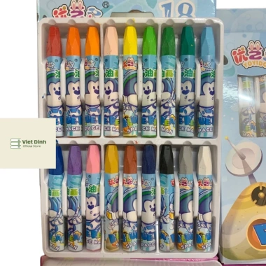 Bút sáp dầu 12 màu cho bé, độ bám tốt, không lem, giảm giá 20% chỉ 19.279₫ 5