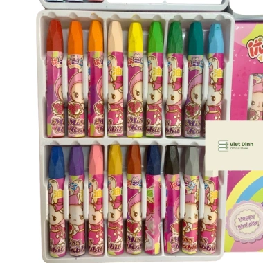 Bút sáp dầu 12 màu cho bé, độ bám tốt, không lem, giảm giá 20% chỉ 19.279₫ 6