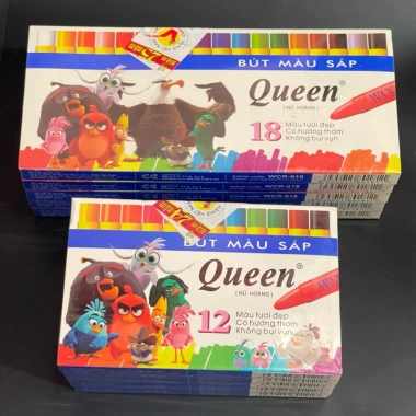 Bút sáp màu Queen 12‑18 màu – Đa sắc, bền, giá chỉ 25.000₫, ưu đãi giảm giá