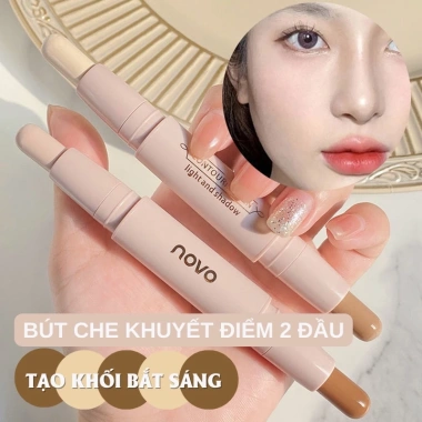Bút Tạo Khối Novo Hai Đầu F43 - Bắt Sáng, Trang Điểm Gương Mặt, Giá 54.000đ
