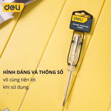 Bút Thử Điện Deli 100-500V EDL8.001 - Nhỏ Gọn Tiện Lợi An Toàn Chính Hãng 18.000₫ 3