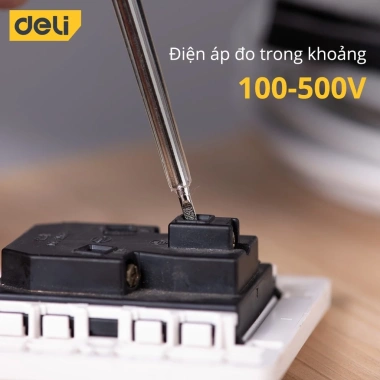 Bút Thử Điện Deli 100-500V EDL8.001 - Nhỏ Gọn Tiện Lợi An Toàn Chính Hãng 18.000₫ 4