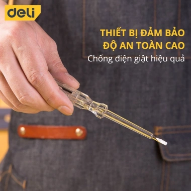 Bút Thử Điện Deli 100-500V EDL8.001 - Nhỏ Gọn Tiện Lợi An Toàn Chính Hãng 18.000₫ 6