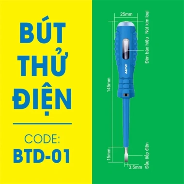 Bút thử điện MPE BTD-01/02/03 - An toàn, chính xác, bền bỉ, nhỏ gọn, 33.320₫ 8
