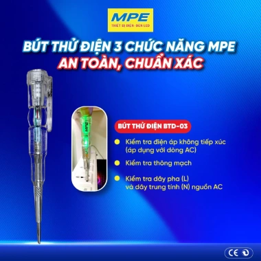 Bút thử điện MPE BTD-01/02/03 - An toàn, chính xác, bền bỉ, nhỏ gọn, 33.320₫ 10