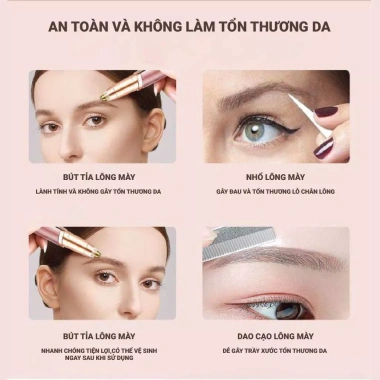 Bút tỉa lông mày nhỏ gọn, dễ dùng, tỉa lông mép, mũi, nách không đau - 52.000 VND