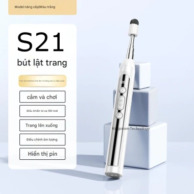 Bút trình chiếu S21 slide PowerPoint không dây, laser, pin sạc, điều khiển từ xa cao cấp - 44.099 VND 2