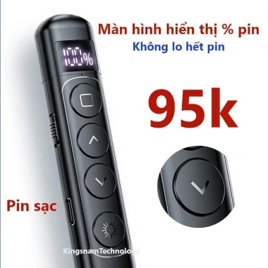 Bút trình chiếu S21 slide PowerPoint không dây, laser, pin sạc, điều khiển từ xa cao cấp - 44.099 VND 6