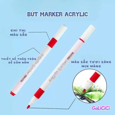 Bút vẽ Acrylic 120 chiếc hộp vuông - Dụng cụ kháng nước cho sổ lưu niệm 4