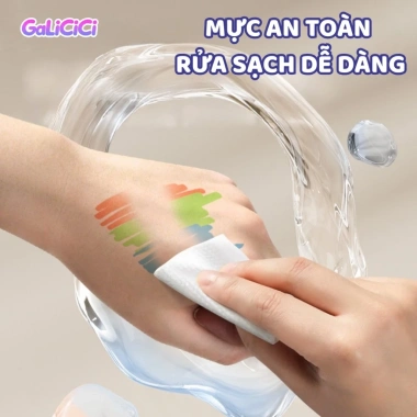Bút vẽ Acrylic 120 chiếc hộp vuông - Dụng cụ kháng nước cho sổ lưu niệm 8