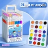 Bút vẽ Acrylic 120 chiếc hộp vuông - Dụng cụ kháng nước cho sổ lưu niệm 10