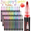 Bút Viền Kim Tuyến 8/12 Màu Double Line - Viền Lấp Lánh, Highlight DIY, Viết Thiệp, Bullet Journal - 41k