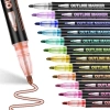 Bút Viền Kim Tuyến 8/12 Màu Double Line - Viền Lấp Lánh, Highlight DIY, Viết Thiệp, Bullet Journal - 41k 3