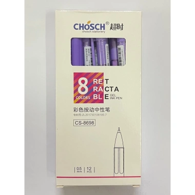 Bút Viết Gel Nước Bấm Chosch CS-8.698 0.5mm Ngòi, Mực Xanh Đỏ Tím Đen, Giá 78.000₫ 8 Bút Viết Gel Nước Bấm Chosch CS-8.698 0.5mm Ngòi, Mực Xanh Đỏ Tím Đen, Giá 78.000₫ 8
