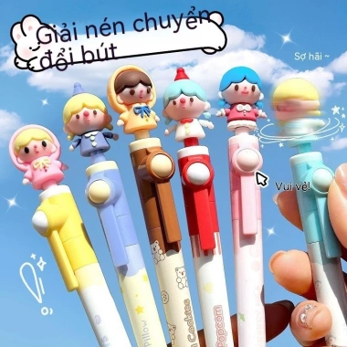 Bút xoay trẻ em hoạt hình - Bút gel khô nhanh, sáng tạo, giá ưu đãi 20.800₫