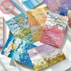 Bưu thiếp tranh sơn dầu 30 tấm - Thiệp chúc mừng nghệ thuật hoa cỏ trăng núi, 72.160₫ 2