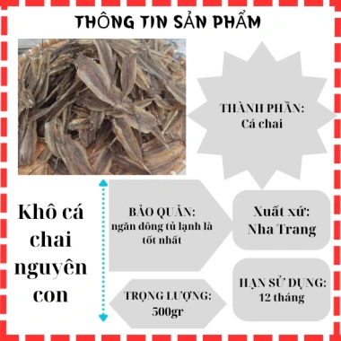 Cá chai khô nguyên con 500g dày thịt không xương, không mặn ngọt tự nhiên - giá ưu đãi 215k 6