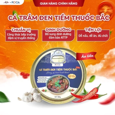 Cá hộp Trắm Đen Tiềm Thuốc Bắc ROCA 500g Chef Hải - Thanh Bổ Dễ Ăn, Bồi Bổ Sức Khỏe Gia Đình, Giá 458.850 VND 3