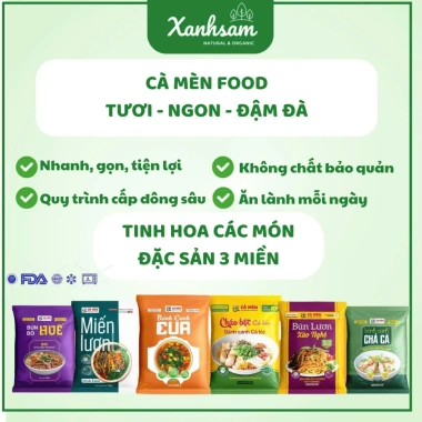 Cà Mèn Foods Đặc Sản 3 Miền 6 Vị – Bánh Canh Cua, Miến Lươn, Cá Lóc, Bún Cá Rô, Bún Cá Ngừ Organic 68.750₫ Cà Mèn Foods Đặc Sản 3 Miền 6 Vị – Bánh Canh Cua, Miến Lươn, Cá Lóc, Bún Cá Rô, Bún Cá Ngừ Organic 68.750₫