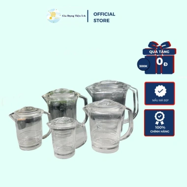 Ca Nhựa Fataco Đa Size - Ca Đựng Nước Acrylic Dày Dặn, Trong Suốt, An Toàn Sức Khỏe - Giá chỉ 59.000₫