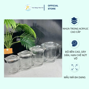 Ca Nhựa Fataco Đa Size - Ca Đựng Nước Acrylic Dày Dặn, Trong Suốt, An Toàn Sức Khỏe - Giá chỉ 59.000₫