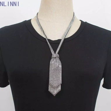 Cà NLINNI Kim Cương Giả - Thắt Nơ Đen Điều Chỉnh, Hai Lớp Tua Rua Sang Trọng, Cà Vạt Cưới Đen Giá 122.040₫