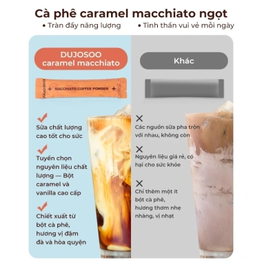 Cà phê 3 trong 1 DUJOSOO Creamy Macchiato 15g - Gói 8, chỉ 99.000₫, thơm béo, tiện lợi 3