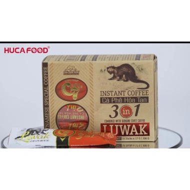 Cà Phê 3 trong 1 Luwak Con Chồn Vàng C7 18 gói 17g - hương thơm đậm, giảm 20% chỉ 159.900₫